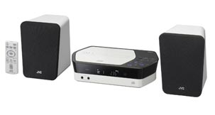 JVC JVC CA-UXN1W Mini Shelf Stereo CD AM/FM AUX MP3 Playback W/Speakers TESTED 